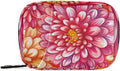 Pink and Orange Chrysanthemum Flowers Cute Pill Organizer Weekly Travel Pill Box 7 Day Large Capacity Pill Dispenser Case with 8 Pill Container Daily Pill Box Organizer Vitamin Holder Pill Bot