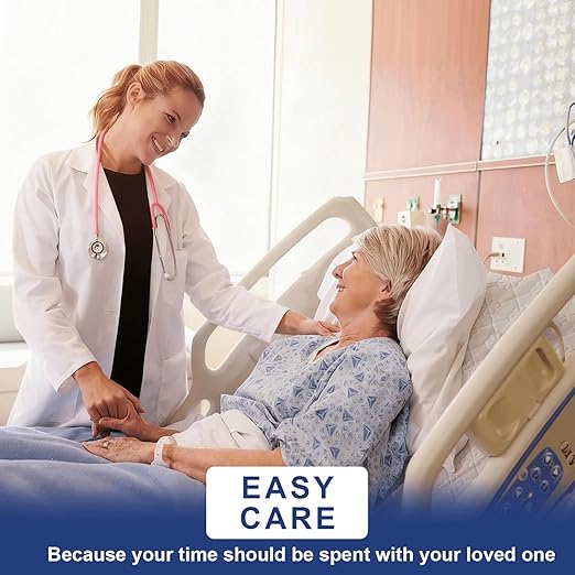 1 Pack Hospital Bed Sheets with Elastic All Around for a Perfect Fit,Waterproof Sheets for Hospital Bed at Home,Reusable and Machine Washable, 36" x 84" x 14" (Floral-White)