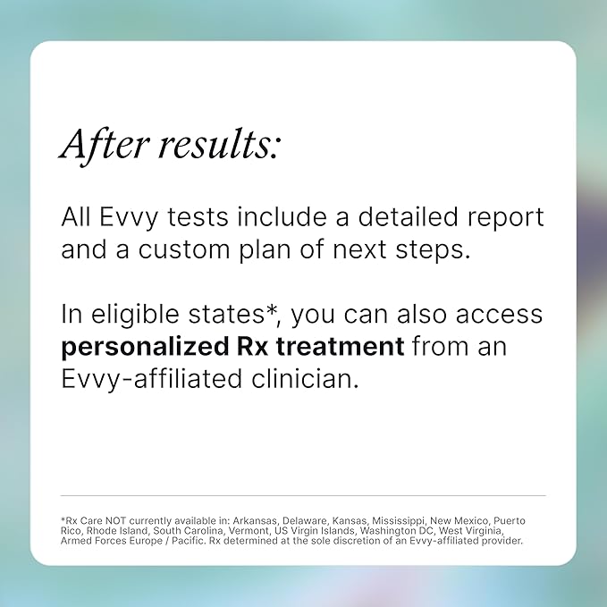 Evvy Vaginal Health Test | At-Home Microbiome Test for BV, Yeast Infection, Ureaplasma & More | Discreet Results in 7–10 Days | Clinician-Reviewed Report & Rx Options