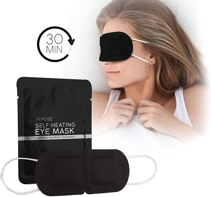 REPOSE Steam Eye Mask - Instant, Self-Heating Sleep Mask - Eye Strain Relief Mask to Help Reduce Eye Puffiness & Soothe Tired Eyes | Unscented, Single Use, Travel Friendly Warm Eye Mask - 10 Count
