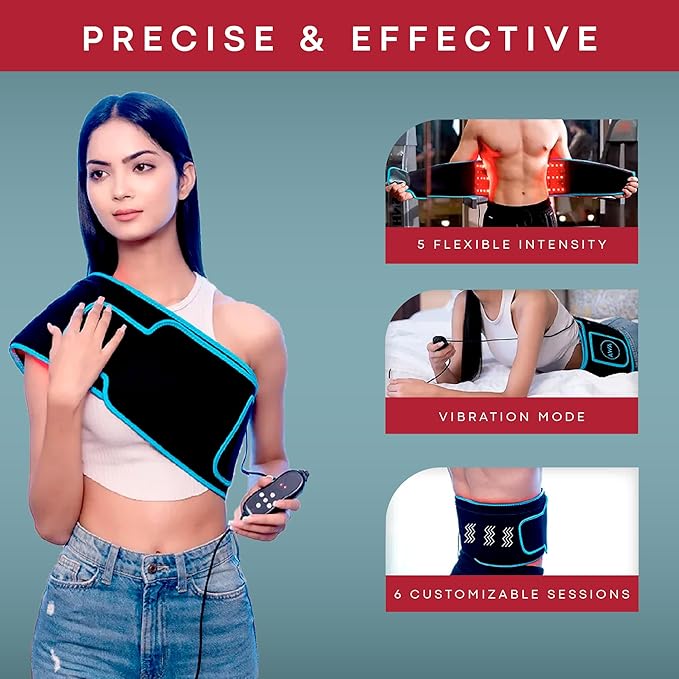 Red Light Therapy for Body – Infrared Heating Pad with 105 LEDs – Wearable Red Light Therapy Belt for Relaxation, Recovery & Comfort – Infrared Light Therapy Device,