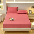 ZIQINPSQ Coral Velvet Fitted Sheet-Thickened Cold-Resistant and Warm Bed Sheets-Soft Velvet Fleece Fitted Sheets with-Elastic All Around. (LightCoral, Twin XL)