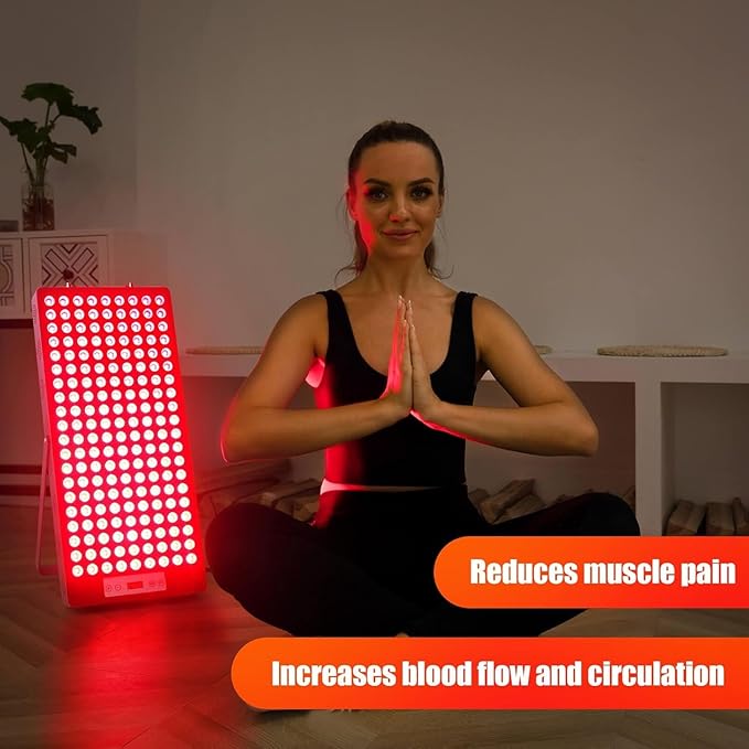 2025 Red Light Therapy Device, Red 660nm & Near Infrared 850nm, Full-Body Light Therapy Panels for Face with Pain, Skin, Recovery, Sleep, Performance