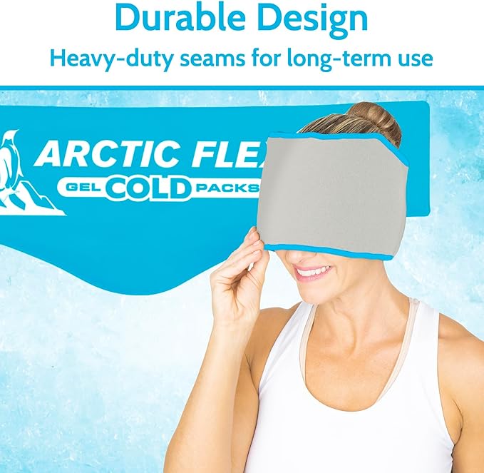 Arctic Flex Gel Replacement Packs - Reusable Ice Packs for Head, Injuries, Pain Relief & Swelling - Flexible Therapy Wrap - Athletic, Women, Men