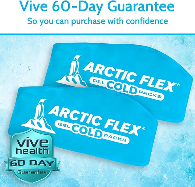 Arctic Flex Gel Replacement Packs - Ice Packs Reusable for Face Ice Brace - Hot and Cold Gel Ice Pack for Injuries, Pain Relief, Swelling - Flexible Therapy Compression Wrap - Athletic, Women, Men