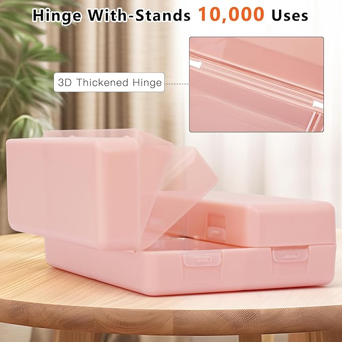 FYY 2 Pcs Daily Pill Organizer, 7 Compartments Portable Pill Case Travel Pill Organizer,[Folding Design] Pill Box for Purse Pocket to Hold Vitamins,Cod Liver Oil,Supplements and Medication-Pink