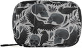 Crows Skulls Pill Box 7 Day Pill Case Travel Pill Organizer Bag Container for Medicine with Zipper Portable Weekly Case Compact Size for Medicine, Vitamin, Supplement