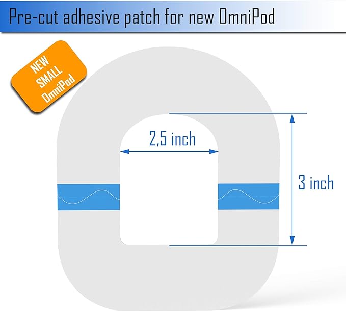 Lexcam Adhesive Patches Compatible with Omnipod 5 – Pack of 20 – Waterproof, Clear Overpatches for Tubeless Insulin Pump, Stays Secure for 3+ Days, Pod is NOT Included.