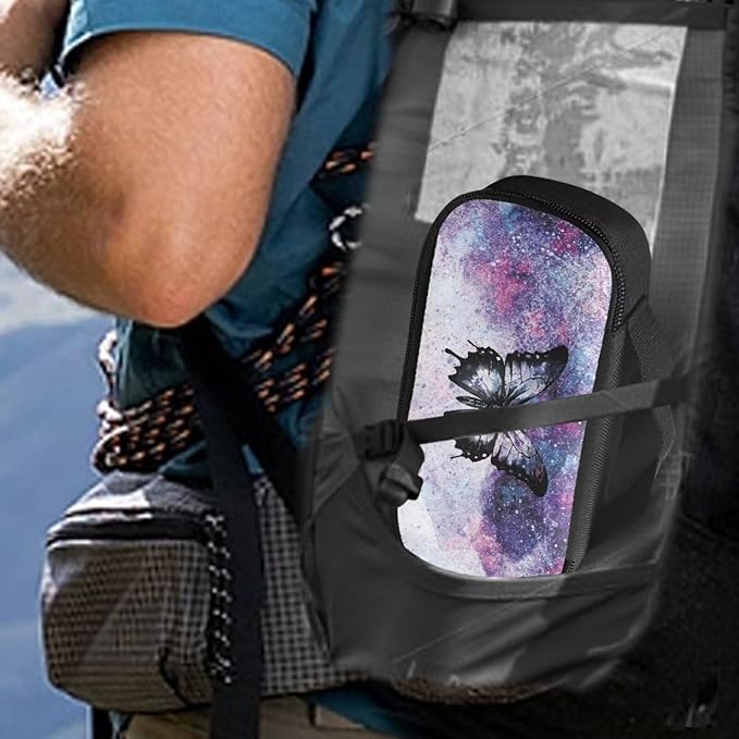 Galaxy Butterfly Insulin Cooler Travel Case with Side Handle Diabetic Insulated Organizer Portable Cooling Bag for Insulin Pen and Medication Diabetic Supplies