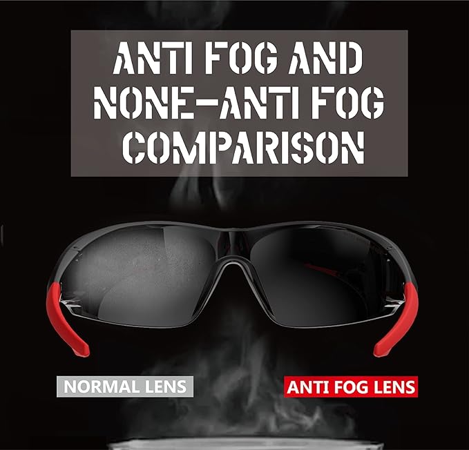 HTS HUNTERSKY ANSI Z87.1 Anti-Fog Clear Safety Glasses Pickleball Youth Baseball Lab Chemistry Goggles Scratch Resistant