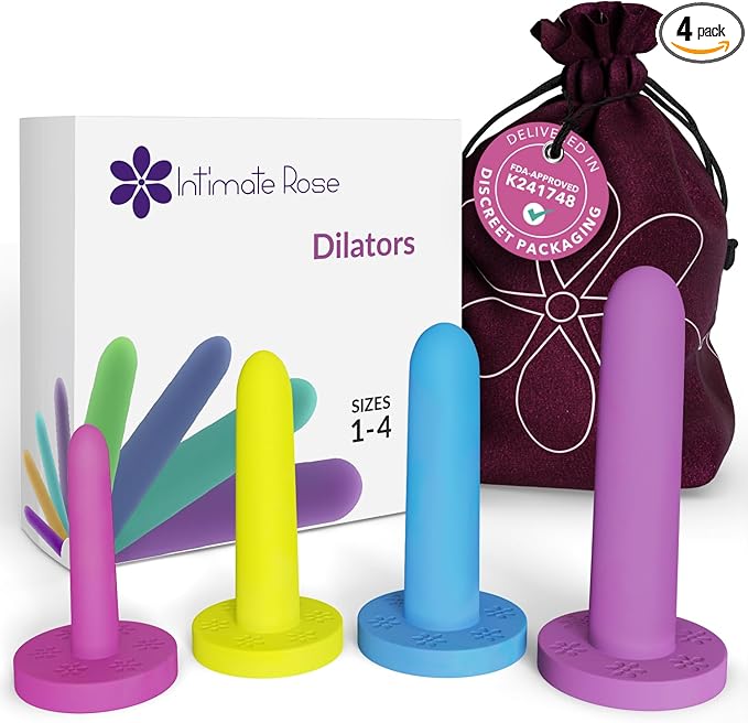 Small Vaginal Dilators for Pelvic Floor Therapy & Vaginismus Pain Relief – FDA-Cleared Silicone Set with 100+ Tutorials, Support Group & Doctor Access