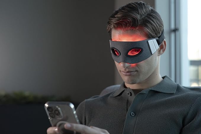 Red Light Eye Mask - Reduce Dark Circles & Wrinkles, Red Light Therapy for Under-Eye Treatment & Rejuvenation, Anti-Aging, Boost Collagen - Only 3 Minutes a Day