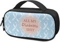 Rnyleeg Blue Ribbon Diabetic Bags for Supplies All My Diabetes Shit Insulin Cooler Travel Case Diabetic Travel Case for Insulin Pens Diabetes Care