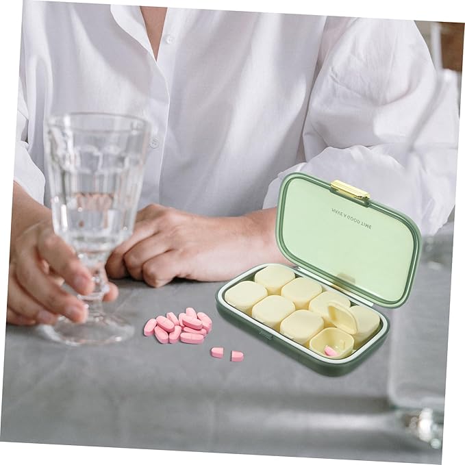 Portable Medicine Organizer Box Multipurpose Pill Container with Lid Convenient for Daily Use Travel Lightweight Design for Home Office and Outdoor Activities