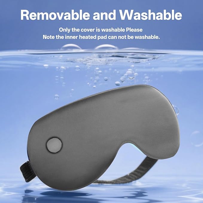 Cordless Heated Eye Mask for Dry Eyes, Electric Warm Compress for Fast Eye Relief, Rechargeable USB Heat Therapy Mask for Sleep, Blepharitis & Stye Treatment