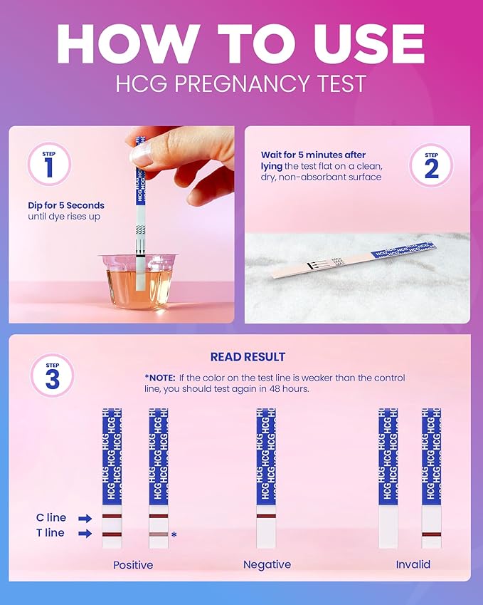 Pelvana HCG Pregnancy Test Strips 20 Count - Accurate Results in 5 Minutes, Easy to Use at Home, Value Pack Ideal for Women Trying to Conceive Naturally & Needing to Test Often - Bulk Pregnancy Tests