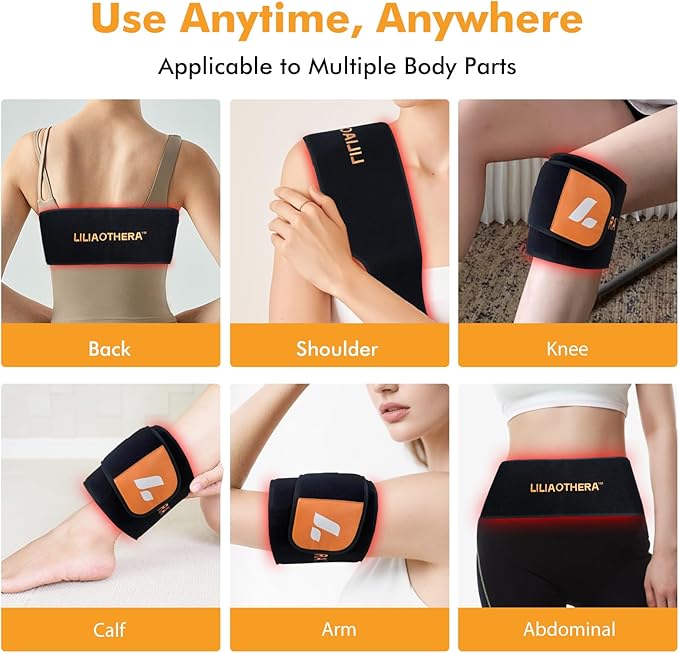 Red Light Therapy Belt with Remote, 120 LEDs 660nm & 850nm Infrared Light Therapy Wrap for Body, 20W Highest Power, Timer, 5 Level Adjustable LEDs Light Therapy Belt for Back Shoulder Waist Muscle