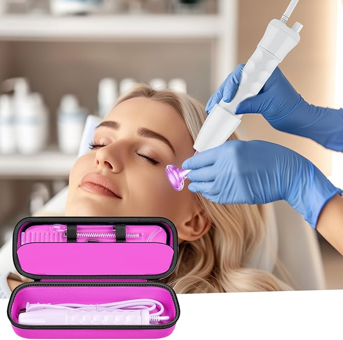 Case Compatible with Houzzi/for NuDerma/for Signstek/for APREUTY/for FAZJEUNE/for NewWay Professional Clinical Portable Handheld High Frequency Skin Wand Machine, 6 Neon & Argon Wands (Box Only)-Red