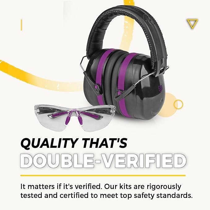 TradeSmart High-Performance Earmuffs for Shooting Range & Shooting Eye Protection Glasses + Firearm Confidence Course