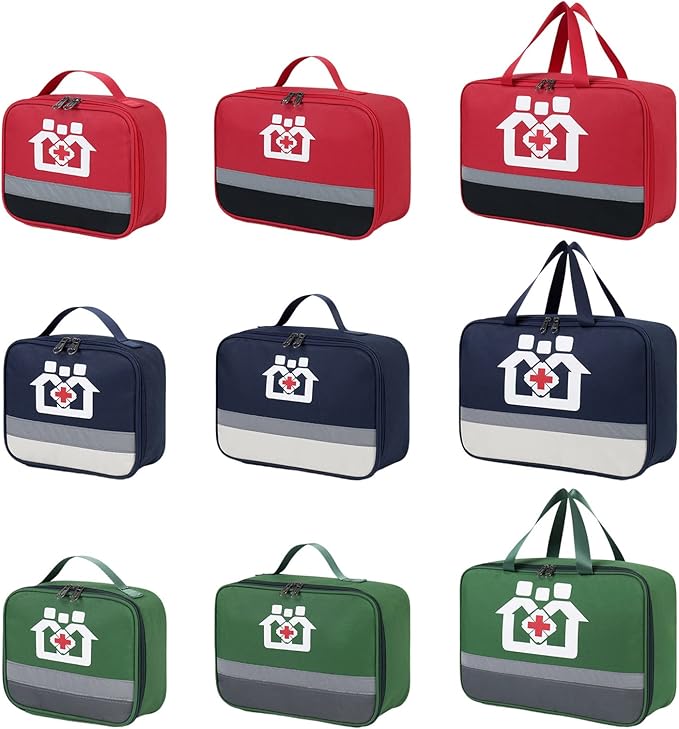 Large Capacity Pill Bottle Organizer Travel Storage Bag Medicine Bag for Medications Vitamin and Medical Supplies, Medium, Navy Blue
