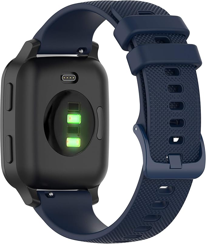 Compatible with Garmin Venu Sq Bands for Women Men, 20mm Quick Release Silicone Replacement Band Wristbands Straps Bracelet Fit for Garmin Vivoactive 3 Music, Forerunner 245 645 (Navy)