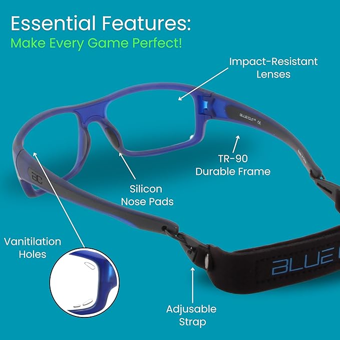 BLUE CUT Sports Protection Goggles, Photochromic Lenses Safety Glasses for Basketball, Pickleball Indoor Outdoor Sports