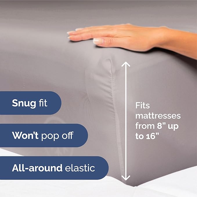 King Size 4 Piece Sheet Set - Comfy Breathable & Cooling Sheets - Hotel Luxury Bed Sheets for Women & Men - Deep Pockets, Easy-Fit, Soft & Wrinkle Free Sheets - Thistle Purple Oeko-Tex Bed Sheet Set