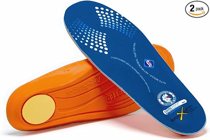 ROCKROOSTER Memory Foam Anti-Fatigue Insoles for Work Boots, Heavy Duty Support Inserts for Men & Women, Arch Support, Fits and Distributes Foot Pressure, Slow Rebound, Standing All Day (RC930-XXL)