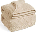 Wemore Weighted Blanket for Adults Twin Size 20 lbs, Dual Sided Soft Fuzzy Jacquard Sherpa Weighted Blankets for Sleeping, Cozy Fluffy Knitted Heavy Blanket for Couch Bed, Khaki, 60 x 80 inches
