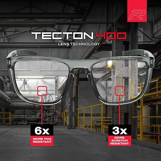 Riley Navigator X Safety Glasses – Anti-Fog, Scratch/Impact Resistant & Polarized Lenses, Lightweight Full-Frame for Work, Outdoors, & Active Lifestyles, Gray