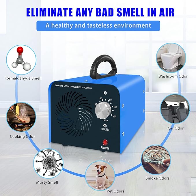 Maleb Ozone Generator 320,000mg/h - Ozone Machine Odor Removal Odor Eliminator Ionizer Deodorizer Ozonator Ozone Generator Air Purifier for Home/Car/Smoke/Pet Odor
