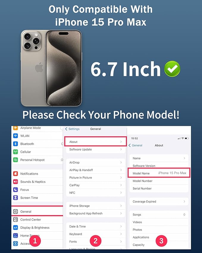 2 Pack Privacy Screen Protector for iPhone 15 Pro Max Tempered Glass Anti-Spy 15ProMax Gradient Colorful Anti Bluelight Easy Installation Frame Full Coverage Anti-Scratch (6.7 inch Blue)