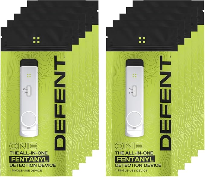 DEFENT All-in-One Fentanyl Detection Device - Single-Use, Patented Testing for Instant, On-The-Go Detection at Festivals, Concerts, Parties, Colleges & Home-Alternative to Test Kit & Strips