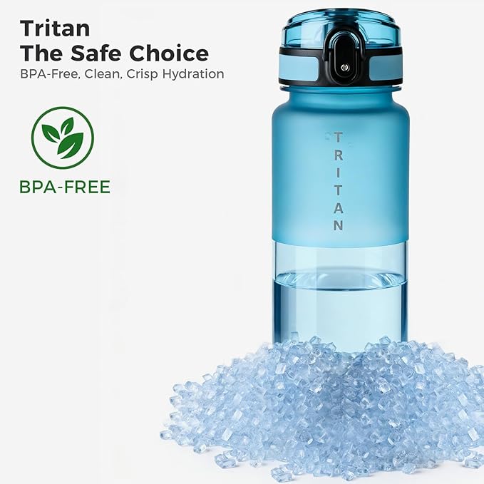 32oz Water Bottle with Chug Lid, Frosted & Clear Tritan BPA-Free, Leakproof, Wide Mouth, Portable Sports Water Bottle for Gym, Office, Travel, Outdoor (Dark Teal)