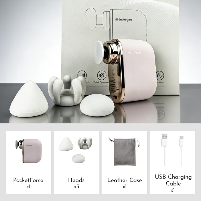 Mini Massage Gun Pro – Portable Deep Tissue Percussion Massager with Smart Pressure Sensor, Quiet Motor, Muscle Relaxation for Neck, Back & Legs, USB-C Rechargeable, Light Purple Color