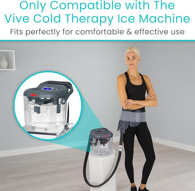 Vive Cold Therapy Machine Replacement Pads for Hip - Flexible Ergonomic Reusable Padding for Ice Cold Therapy - Pain Relief System - Adjustable Device Accessory to Reduce Swelling (Pads Only)