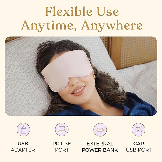 DiviniTi Heated Eye Mask - Moist Heat Warming Compress for Dry Eye Relief & Stye Treatment