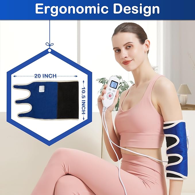 Elbow Heating Pad for Tennis Elbow and Tendonitis, Arm Heating Pad for Pain Relief,Heated Arm Brace for Joint Pain Relief,Adjustable Heat Therapy Brace Auto Shut-Off
