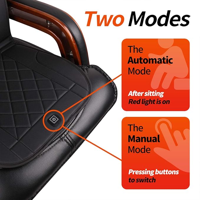 Heated Seat Cushion with Pressure-Sensitive,Heating Chair Pad for Home, Office and More