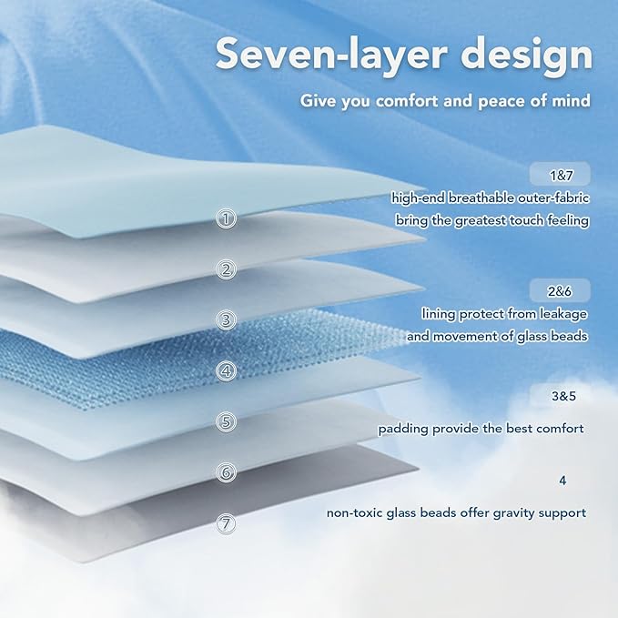 Topcee Weighted Blanket for Adults (15 lbs, 60" x 80") Queen Size Soft Cooling Heavy Blanket Sleeping, Apply to 130-160 lbs Body, Thick Breathable Blanket with Glass Bead, Easy Care