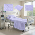 Lounsweer 3 Piece Hospital Bed Sheet Set, Purple Waterproof Bed Sheet Set, Incontinence Protection for Home and Hospital Use, Include 1 Fitted 36" x 84" x 12" 1 Flat and 1 Pillowcase