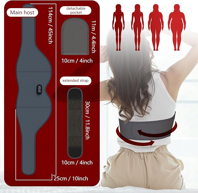 Red Light Therapy Device for Chest – 130 LEDs 660nm, Vibration Massage, 3 Heat Levels (95°F /104°F/113°F) – Alleviate Breast Pain and Inflammation
