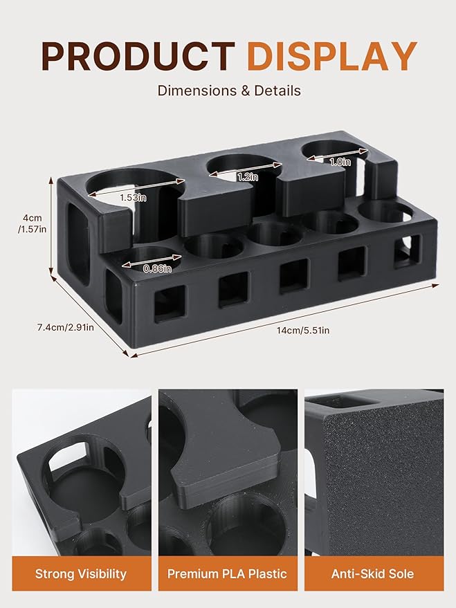 8 Slots Insulin Vial Holder for Fridge | Peptide Vial Holder for 5ml, 10ml, 20ml, 30ml Vials | Peptide Vial Storage Holder with Clear Viewing Holes