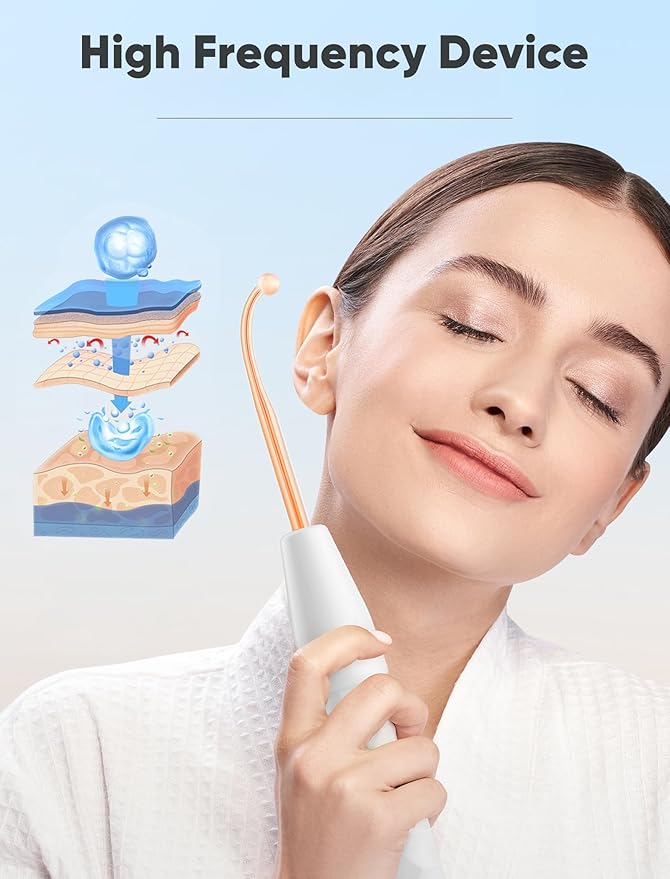 High Frequency Wand, Portable Facial Device with 4 Different Tubes