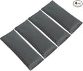 Sunshine Yoga 4-Pack Unscented Sateen Eye Pillows, Low-Luster, 9’’ x 4’’ Flaxseed Weighted Eye Mask for Sleeping, Hot or Cold Eye Therapy for Relaxation, Migraine, and Headache, Charcoal