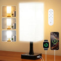 Light Therapy Lamp 10000 Lux Therapy Light with Remote and Touch Control, 3 Color Temperature, 5 Brightness Level Full Spectrum Light with USB C & A Ports Home/Office Use As Lift Mood, Black, 24W