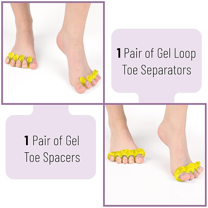 Dr. JK- ToePal Gel Toe Separator, 2 Pairs, Toe Spacers, Bunion Corrector
