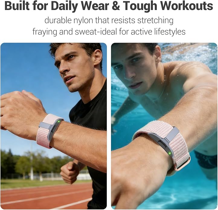 Nylon Loop Replacement Strap Compatible with Hume Health Band, Soft Breathable Adjustable Sport Wristband for Fitness Tracker, Women & Men