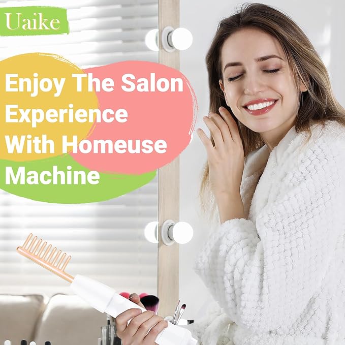 High Frequency Facial Wand - Uaike Orange Portable Handheld High Frequency Facial Machine - with 4 Pcs Orange Glass Tubes - at Home Skin Face Wand Device