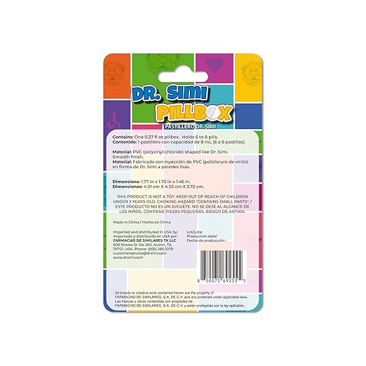 Official Dr. Simi Pillbox Keychain – Compact Vitamin & Supplement Organizer | Twist-Top Travel Medicine Holder | Durable Design | Fun Wellness Gift & Collectible for Daily Self-Care